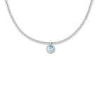 Hanger 750/18K witgoud Topaas 0.14 ct, w-si