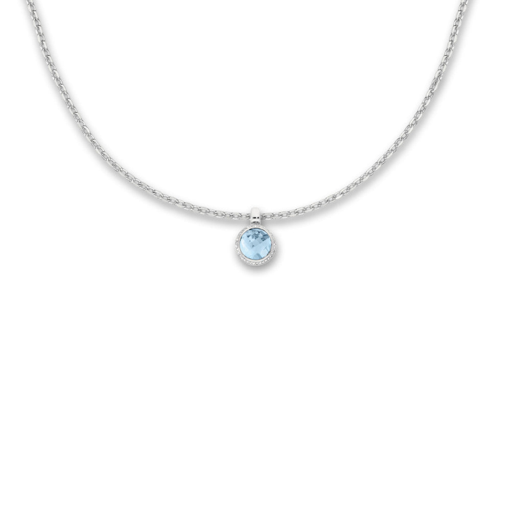 Hanger 750/18K witgoud Topaas 0.14 ct, w-si