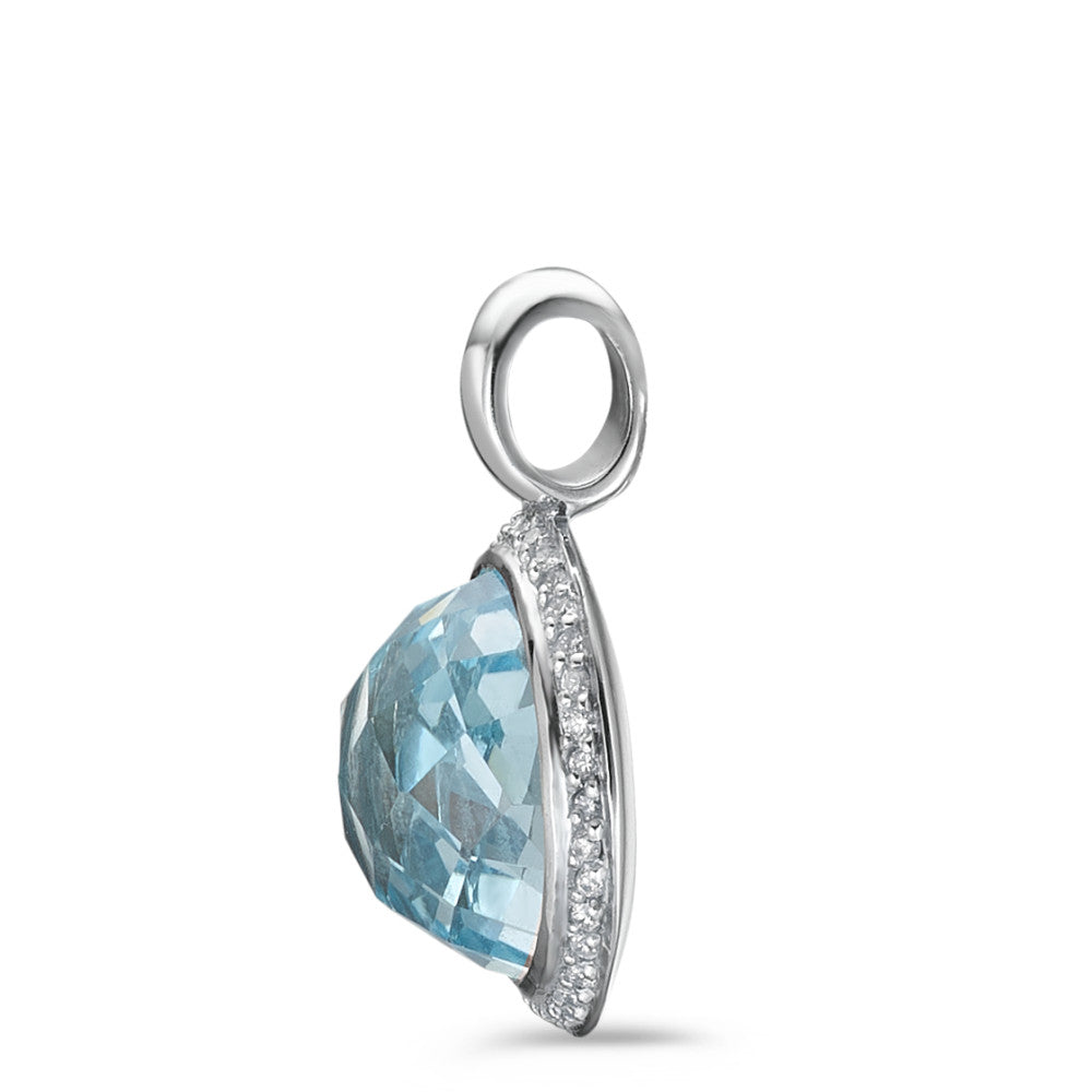 Hanger 750/18K witgoud Topaas 0.14 ct, w-si