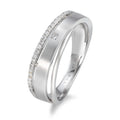Ring 750/18K witgoud Diamant 0.20 ct, 28 Steen, w-si