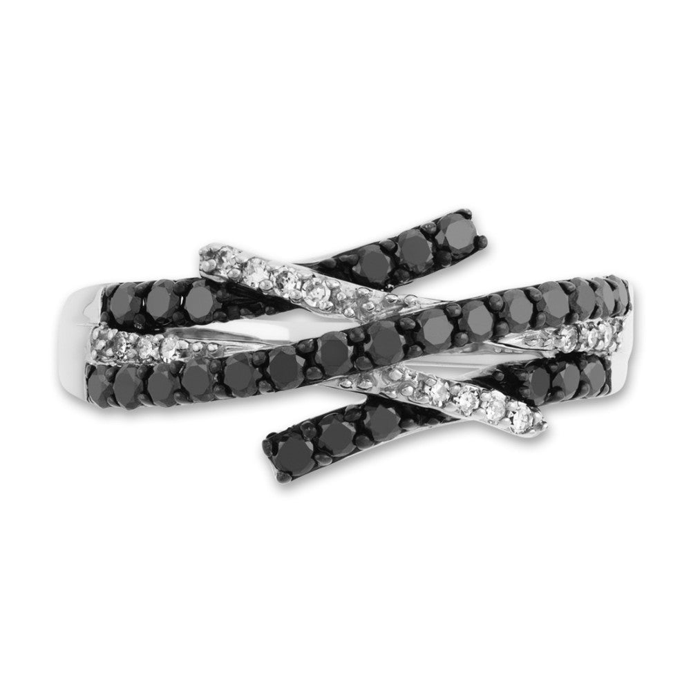 Ring 750/18K witgoud Diamant 0.47 ct, 41 Steen, w-si