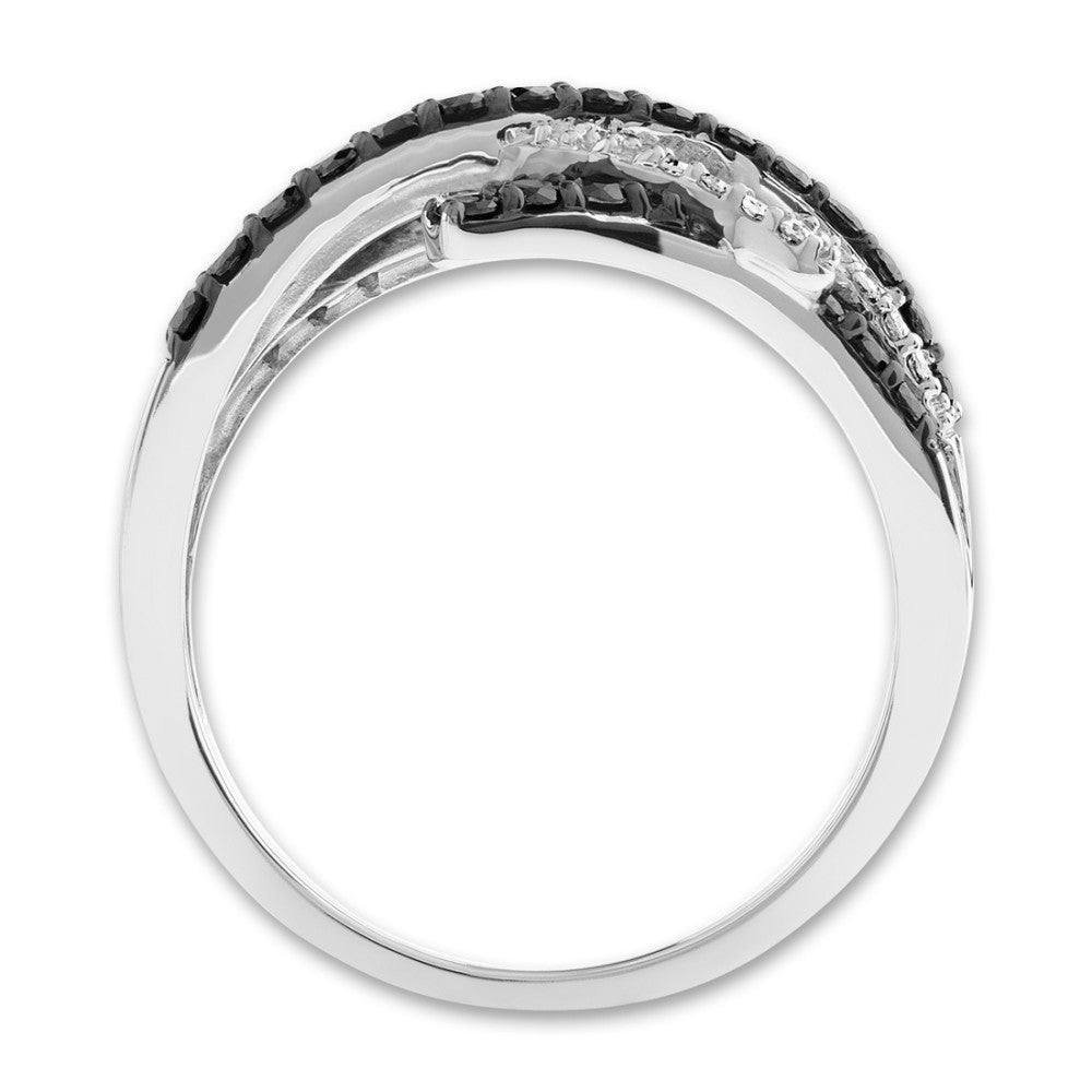 Ring 750/18K witgoud Diamant 0.47 ct, 41 Steen, w-si