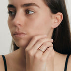 Solitaire ring 750/18K geel goud Diamant 0.20 ct, w-si