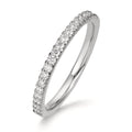 Memory ring 750/18K witgoud Diamant 0.25 ct, 21 Steen, w-si