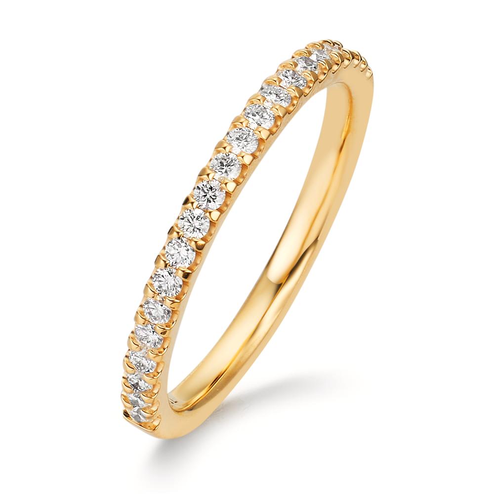 Memory ring 750/18K geel goud Diamant 0.25 ct, w-si