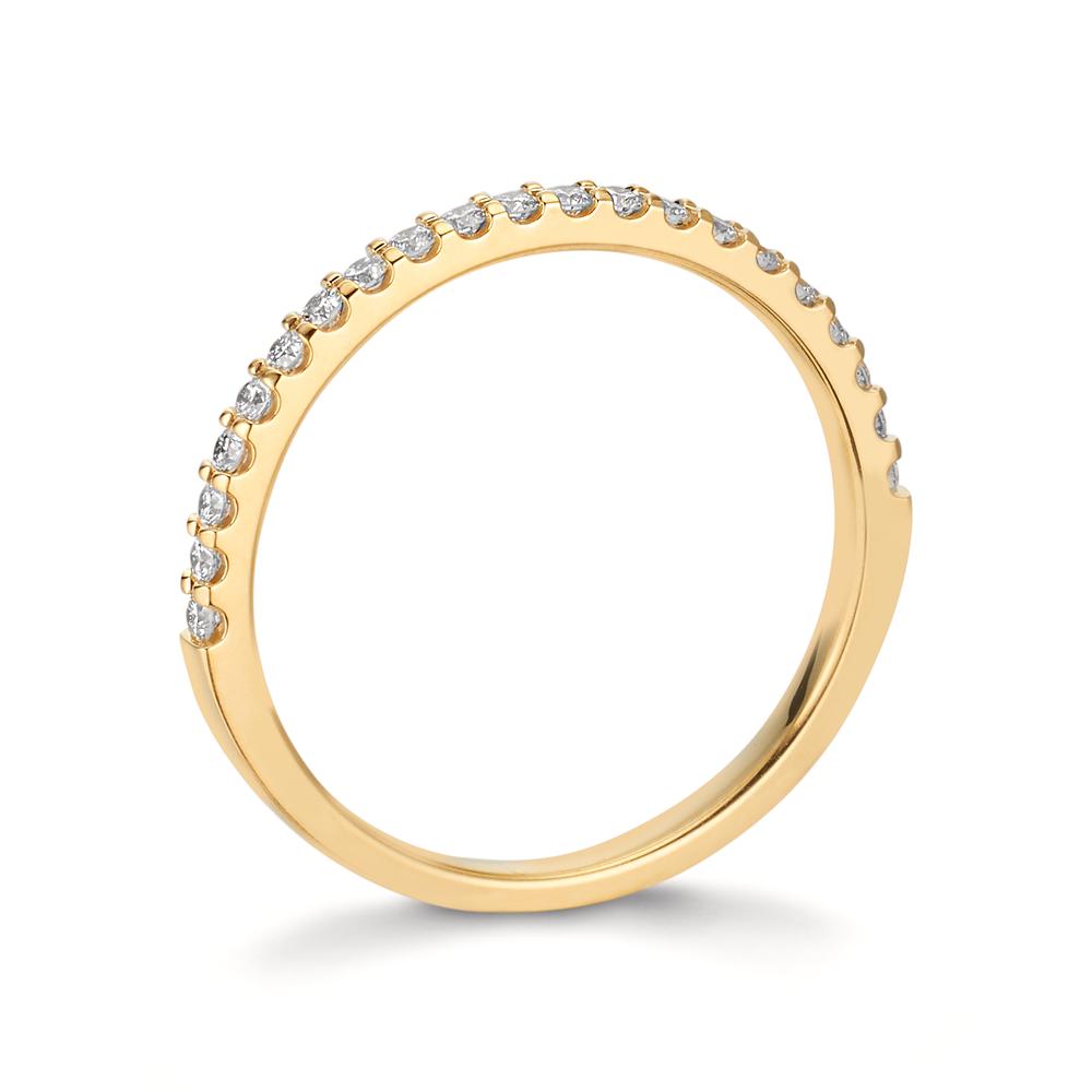 Memory ring 750/18K geel goud Diamant 0.25 ct, w-si
