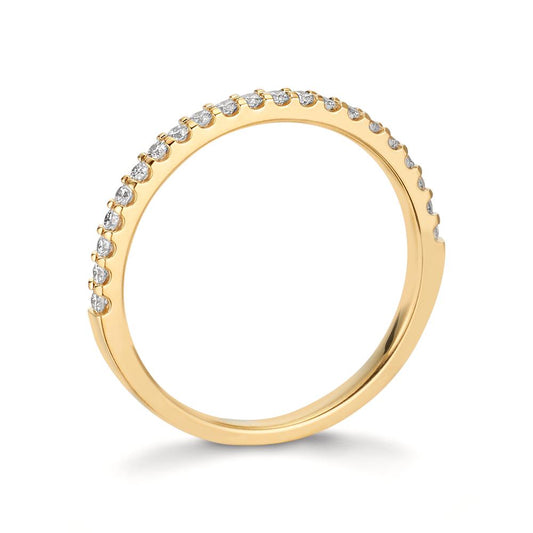 Memory ring 750/18K geel goud Diamant 0.25 ct, w-si