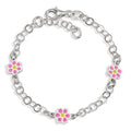 Armband Zilver Gerhodineerd Bloem Ø6.5 mm