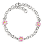 Armband Zilver Gerhodineerd Bloem Ø6.5 mm