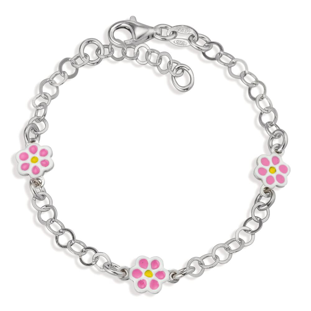 Armband Zilver Gerhodineerd Bloem Ø6.5 mm