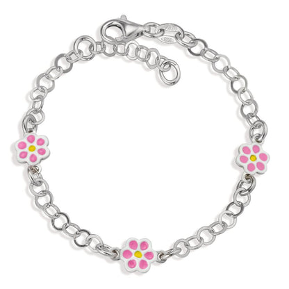 Armband Zilver Gerhodineerd Bloem Ø6.5 mm
