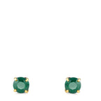 Oorknoppen 750/18K geel goud Smaragd 2 Steen Ø3.5 mm