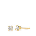Oorknoppen 750/18K geel goud Diamant 0.30 ct, 2 Steen, w-si
