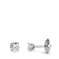 Oorknoppen 750/18K witgoud Diamant 0.40 ct, 2 Steen, w-si