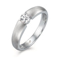 Solitaire ring 750/18K witgoud Diamant wit, 0.20 ct, w-si Ø3.8 mm