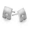 Oorknoppen 750/18K witgoud Diamant 0.20 ct, 2 Steen, w-si
