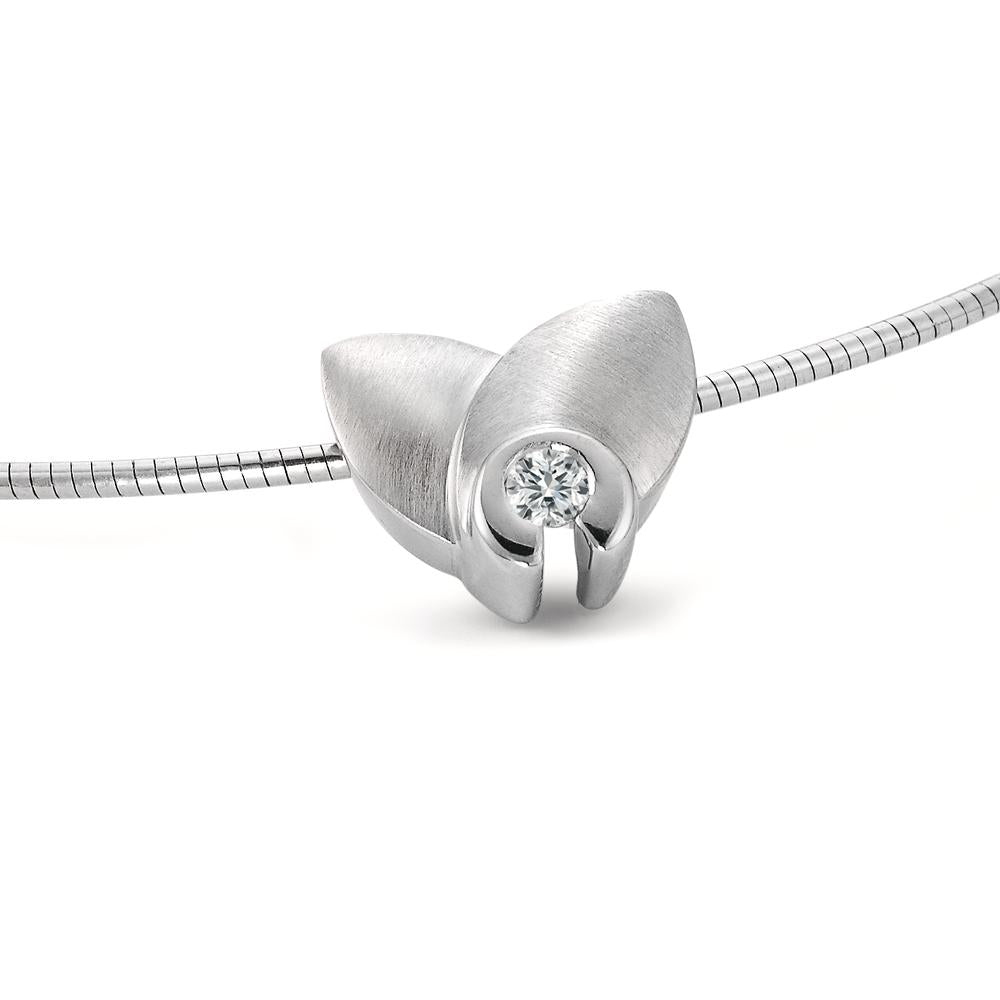 Hanger 750/18K witgoud Diamant 0.12 ct, w-si