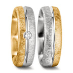 Partnerring 750/18K geel goud, 750/18K witgoud