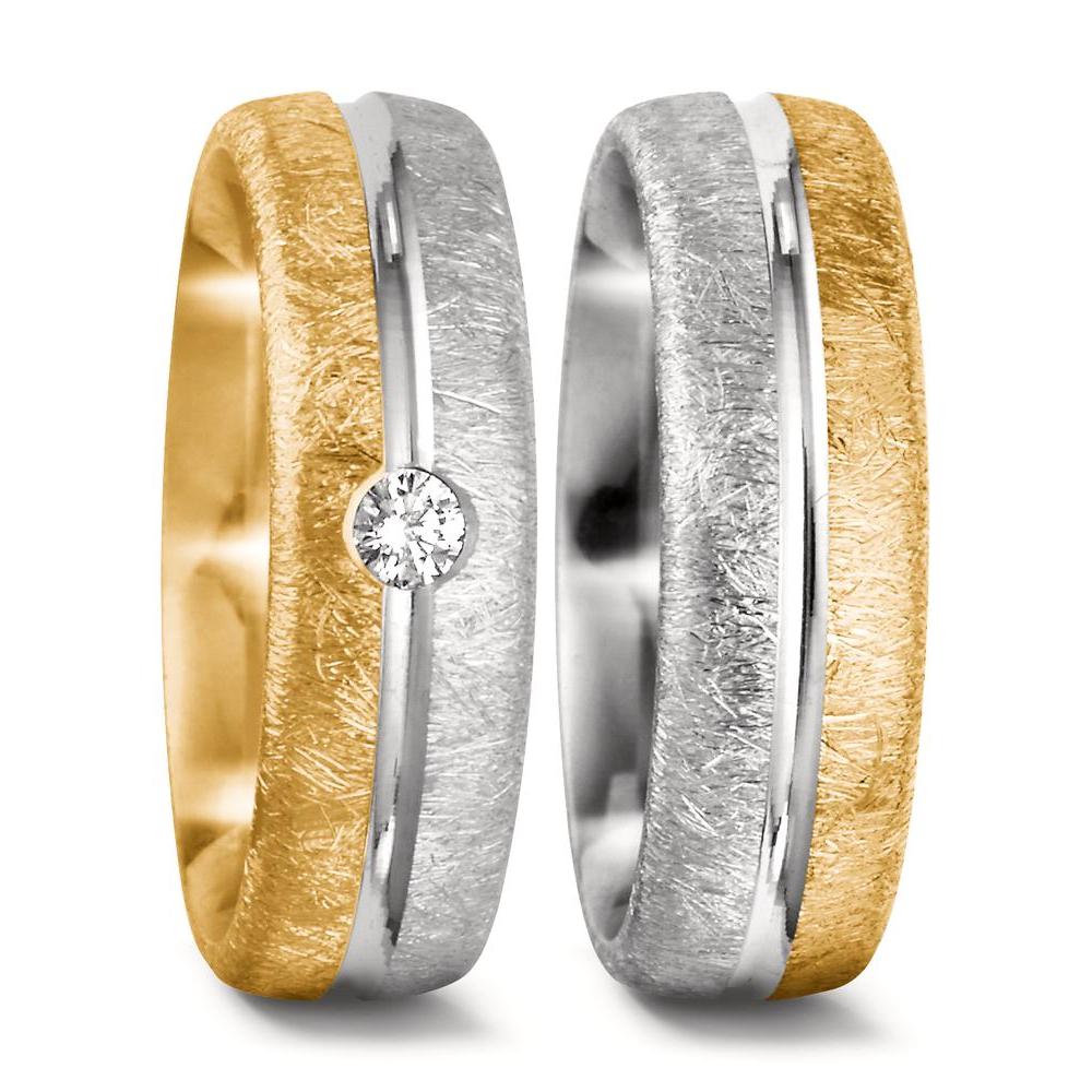 Partnerring 750/18K geel goud, 750/18K witgoud