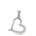 Hanger Zilver Zirkonia Gerhodineerd Hart