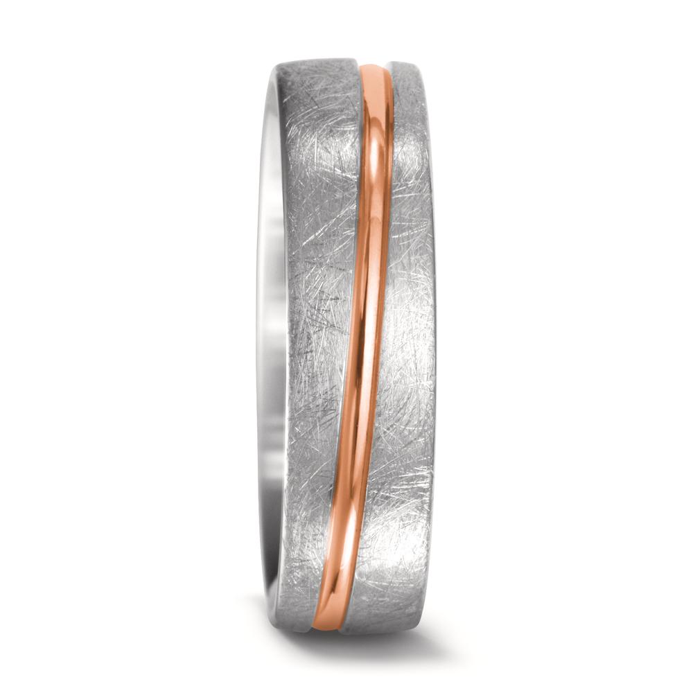 Partnerring 750/18K witgoud, 750/18K rood goud