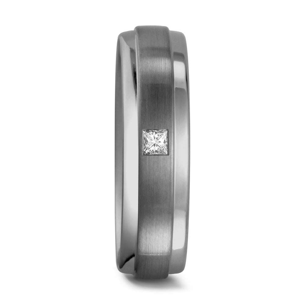 Ring 950 Palladium Diamant 0.06 ct, 6 Steen, tw-si