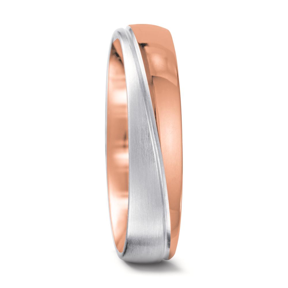 Partnerring 750/18K rood goud, 750/18K witgoud