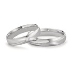 Partnerring 750/18K witgoud Diamant 0.04 ct, tw-vsi