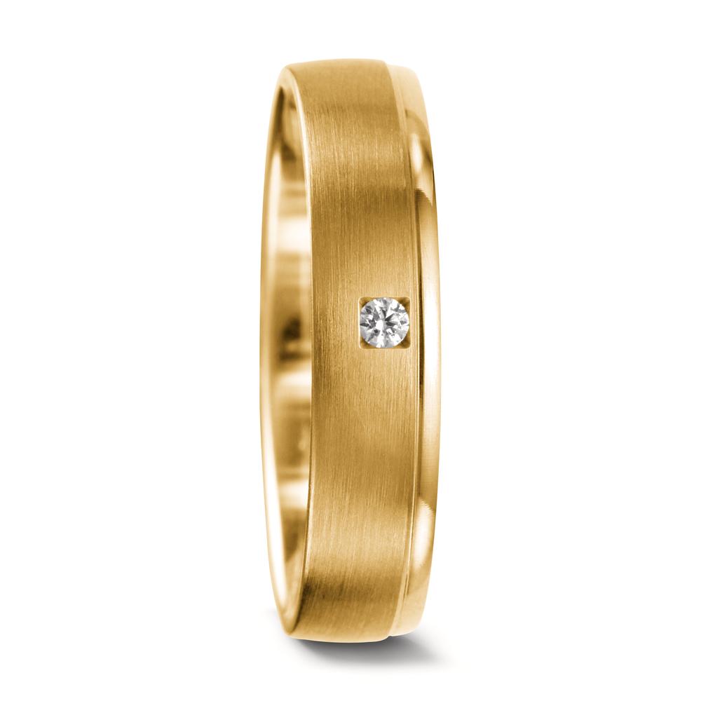 Partnerring 750/18K geel goud Diamant 0.03 ct, tw-vsi