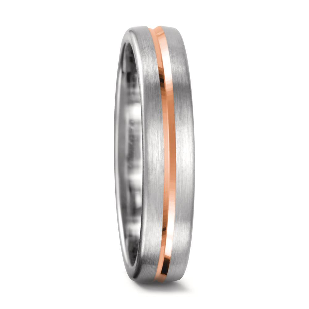 Partnerring 750/18K witgoud, 750/18K rood goud