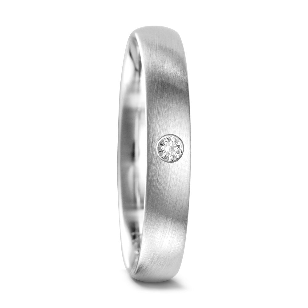 Partnerring 750/18K witgoud Diamant 0.04 ct, tw-vsi