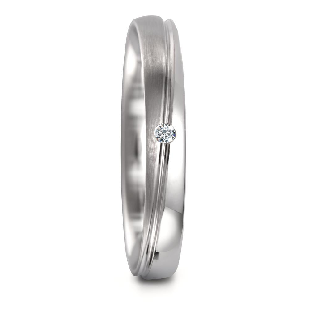 Partnerring 750/18K witgoud Diamant 0.02 ct, tw-vsi