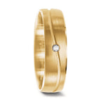 Partnerring 750/18K geel goud Diamant 0.02 ct, w-si