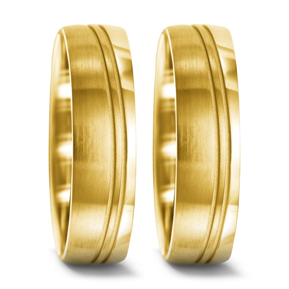 Partnerring 750/18K geel goud