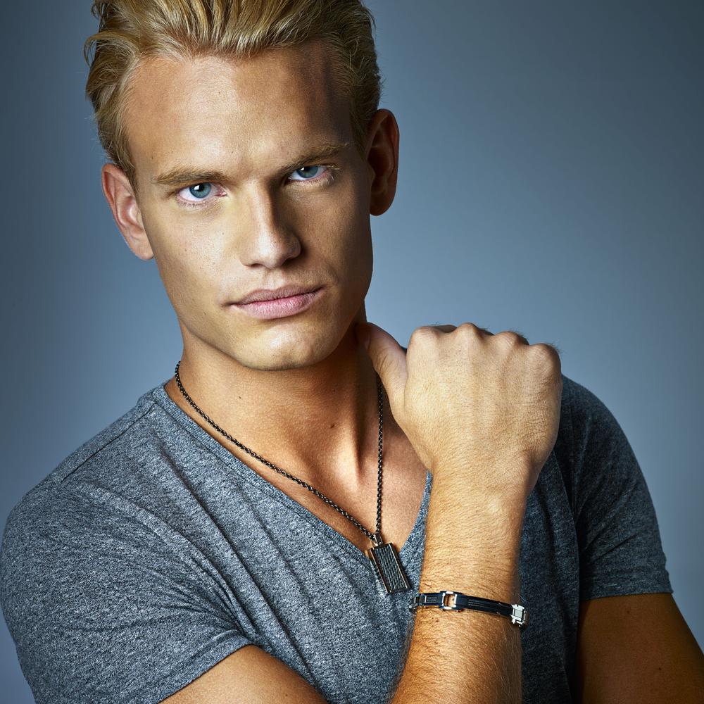 Collier met hanger Roestvrijstaal IP-gecoat 50 cm