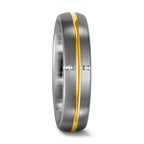 Ring 950 Palladium, 750/18K geel goud Diamant 0.02 ct, 4 Steen, tw-vsi