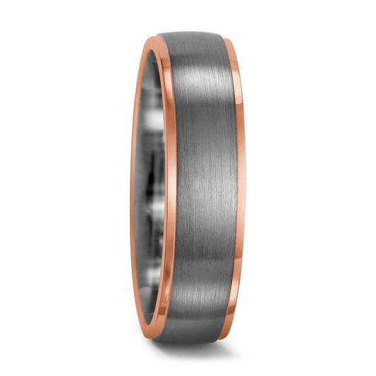 Ring 950 Palladium, 750/18K rood goud