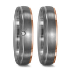 Ring 950 Palladium, 750/18K rood goud