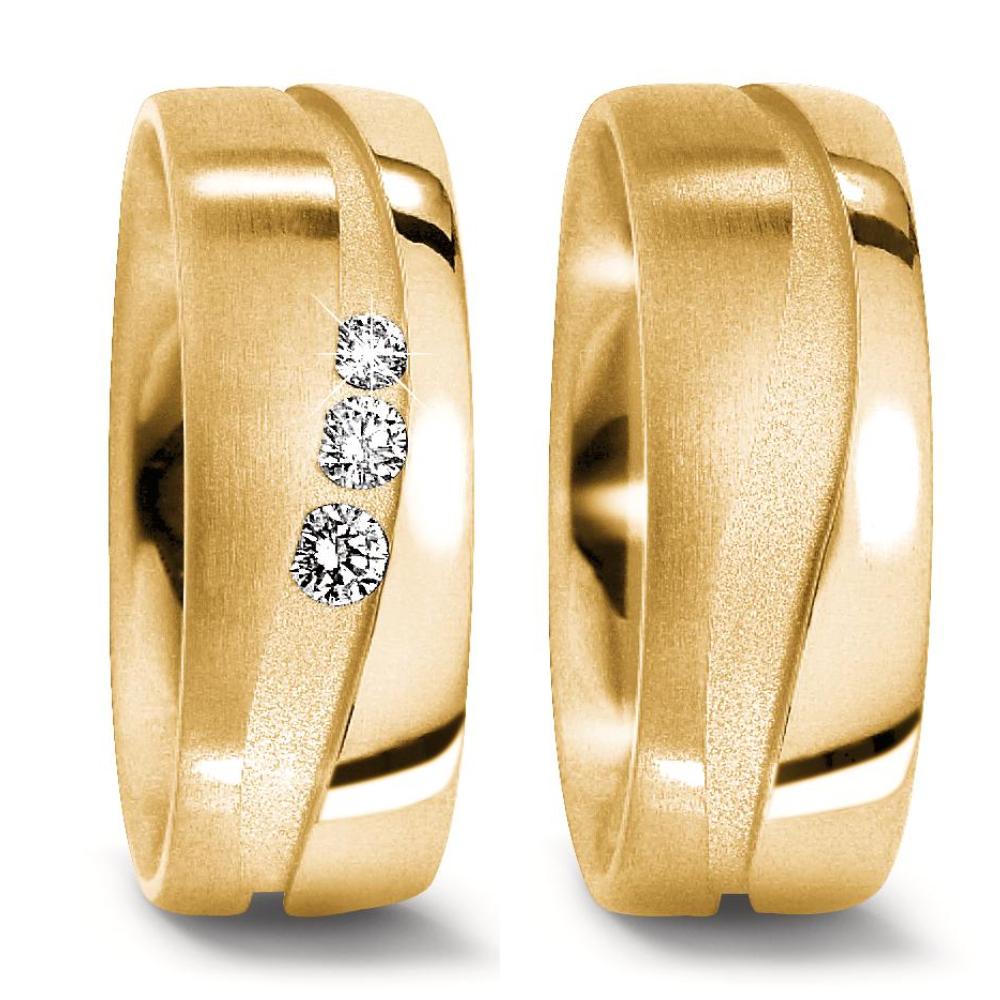 Partnerring 750/18K geel goud