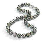 Collier 750/18K witgoud Tahiti Parel 9-10 mm 45 cm