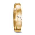 Partnerring 750/18K geel goud Diamant 0.02 ct, 3 Steen, tw-vsi