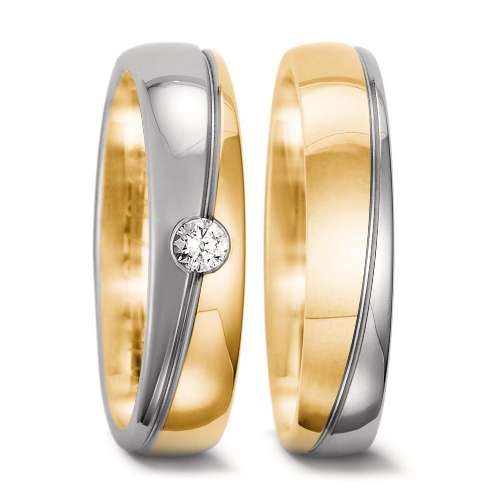 Partnerring 750/18K geel goud, 750/18K witgoud