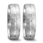 Partnerring 750/18K witgoud Diamant 0.01 ct, tw-vsi
