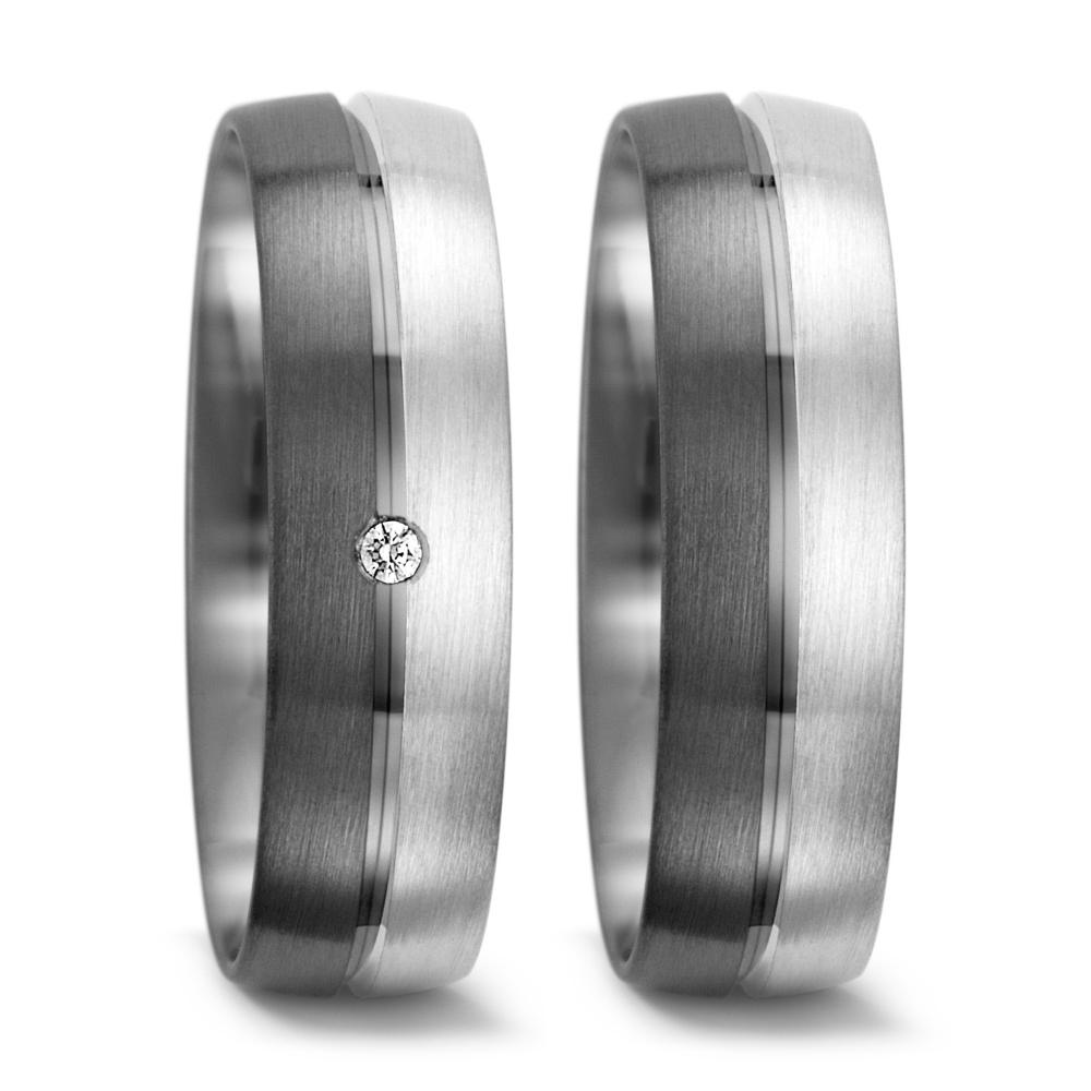 Partnerring 375/9K witgoud, 500 Palladium