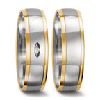 Partnerring 750/18K witgoud, 750/18K geel goud