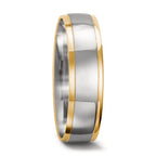 Partnerring 750/18K witgoud, 750/18K geel goud