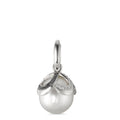 Hanger 750/18K witgoud Diamant zwart, 0.28 ct, 46 Steen, [Brillant], tw-vsi zoetwater Parel wit, 12 mm Ø14 mm