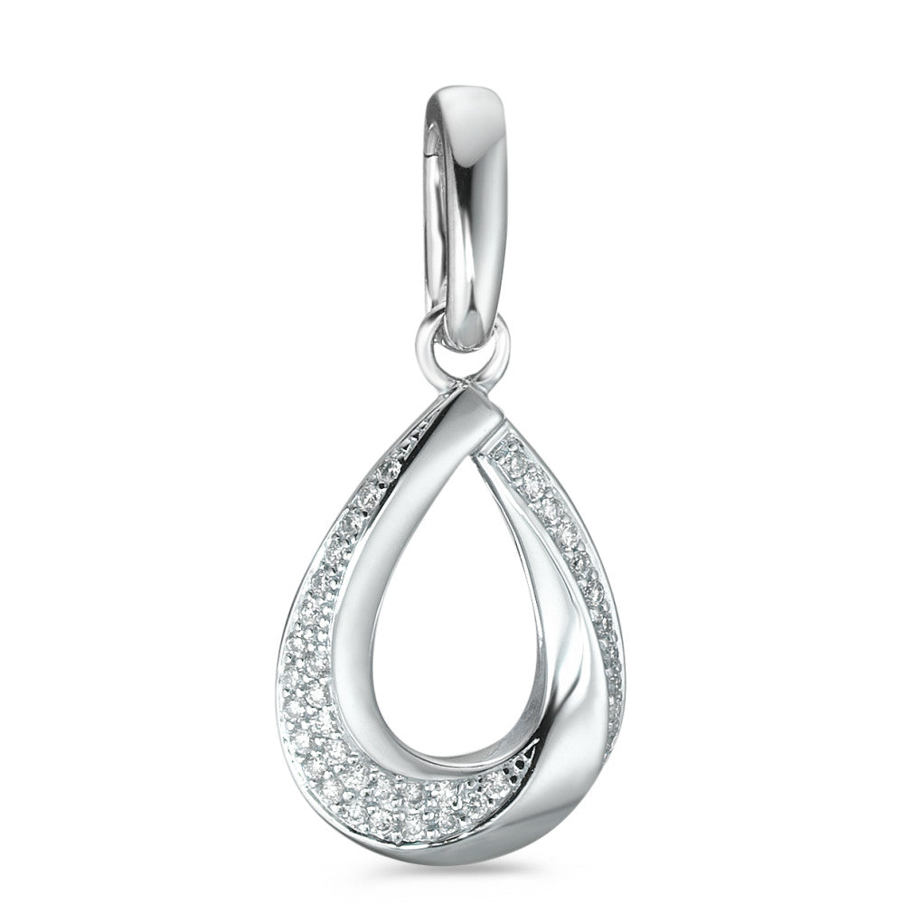 Hanger 750/18K witgoud Diamant wit, 0.19 ct, 38 Steen, [Brillant], w-si