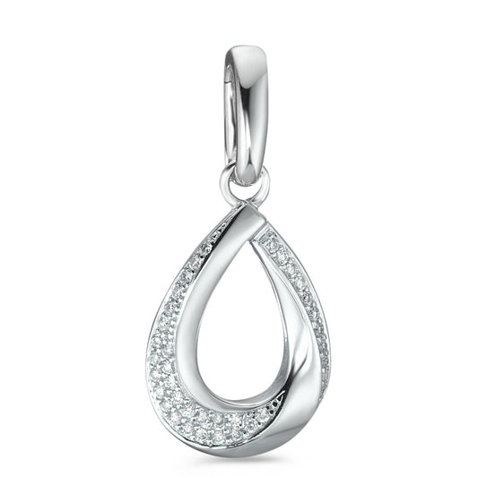 Hanger 750/18K witgoud Diamant wit, 0.19 ct, 38 Steen, [Brillant], w-si