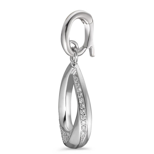 Hanger 750/18K witgoud Diamant wit, 0.19 ct, 38 Steen, [Brillant], w-si
